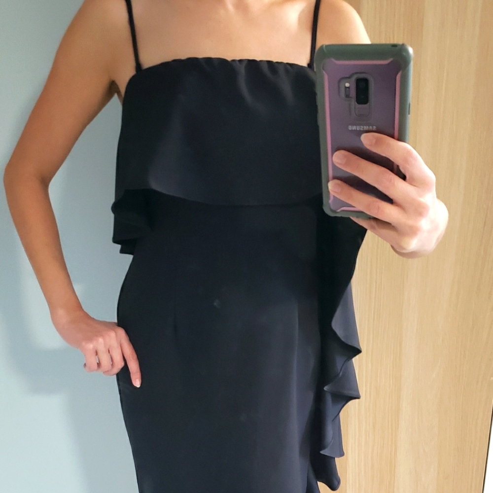 Brand new Black midi dress, both strapless and with strap